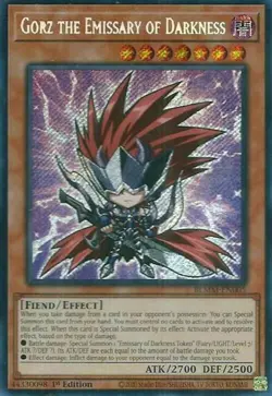 Yugioh! Gorz the Emissary of Darkness - BLMM-EN005 - Secret Rare - 1st Edition N - Image 2