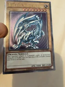 Yugioh OP28-EN001 Blue-Eyes White Dragon Ultimate Rare Euro NM purple cleanest - Image 3