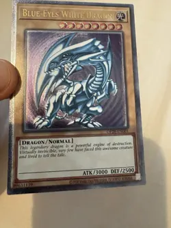 Yugioh OP28-EN001 Blue-Eyes White Dragon Ultimate Rare Euro NM purple cleanest - Image 9
