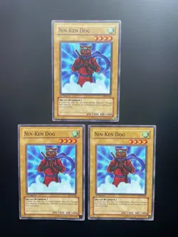 Yugioh Nin-Ken Dog DCR-002 Common 1st Edition LP/MP X3 - Image 1