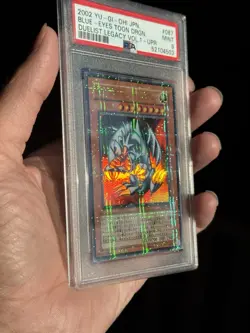 PSA 9 Mint Blue-Eyes Toon Dragon DL1-087 Ultra Parallel Rare 2002 Japanese MRL - Image 1
