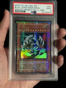 PSA 9 Mint Blue-Eyes Toon Dragon DL1-087 Ultra Parallel Rare 2002 Japanese MRL - Image 5