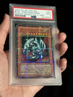 PSA 9 Mint Blue-Eyes Toon Dragon DL1-087 Ultra Parallel Rare 2002 Japanese MRL - Image 8