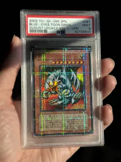 PSA 9 Mint Blue-Eyes Toon Dragon DL1-087 Ultra Parallel Rare 2002 Japanese MRL - Image 9
