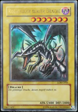 Yu-Gi-Oh! Red-Eyes Blue Dragon LOB-G056 Ultra Rare [Poor] Red-Eyes B. Dragon - Image 5