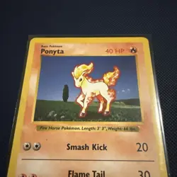 Ponyta 60/102 Pokemon Shadowless Base Set LP+ - Image 3