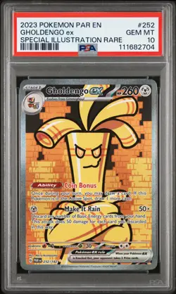 2023 Pokemon SV Paradox Rift Gholdengo ex #252/182 PSA 10 GEM MINT - Image 1