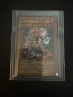 Hino-Kagu-Tsuchi LOD-070 Legacy of Darkness Unlimited Holo 2 Vintage YuGiOh LP - Image 1