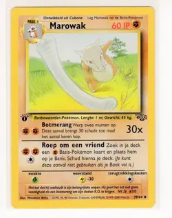 ~NL~ Dutch Marowack 1st Edition Jungle 39/64 Pokemon Card (C1) - Image 1