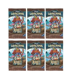 6 Packs Lorcana 12 Card Booster Pack Lorcana Azurite Sea - Image 1
