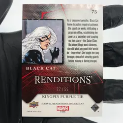 Marvel Card Black Cat 75 Purple Tie /99 Renditions 2024 Upper Deck [NM] - Image 3