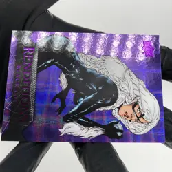 Marvel Card Black Cat 75 Purple Tie /99 Renditions 2024 Upper Deck [NM] - Image 5