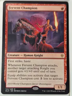 Fervent Champion - Thorne of Eldraine - Magic the Gathering MTG Nice! - Image 1