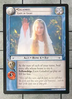 GALADRIEL LADY OF LIGHT 1R 45  Decipher Lord of the Rings Fellowship - Image 1