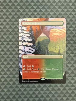 MTG Karplusan Forest #379 Borderless Rare Dominaria United (DMU) - Image 1