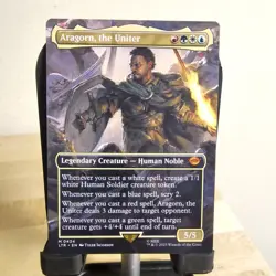 Aragorn, the Uniter (Borderless) 434 MTG The Lord of the Rings (LTR) Mythic NM - Image 1