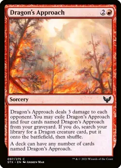 X 1 Dragon's Approach NM STX Strixhaven 097 MTG Magic the Gathering - Image 2