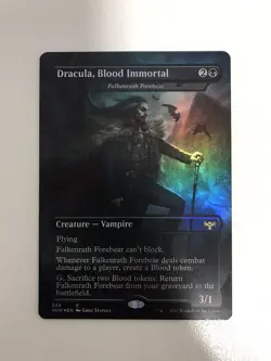 Dracula Blood Immortal Foil Extended Borderless MTG Magic Gathering Card NM VOW - Image 1
