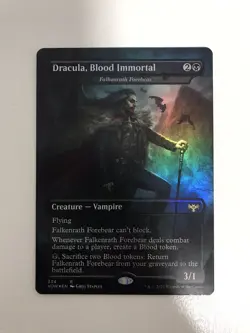 Dracula Blood Immortal Foil Extended Borderless MTG Magic Gathering Card NM VOW - Image 2