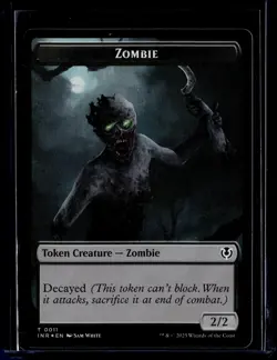 Zombie/Zombie - Token - Foil - INR - NM - MTG Magic the Gathering - Image 2