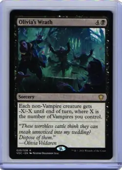 MTG Commander: Innistrad Crimson Vow #20 Olivia's Wrath NM - Image 1