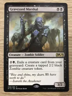 Graveyard Marshal MTG Magic the Gathering Zombie Card NM Near Mint Core Set M19 - Image 1