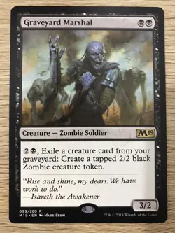 Graveyard Marshal MTG Magic the Gathering Zombie Card NM Near Mint Core Set M19 - Image 3