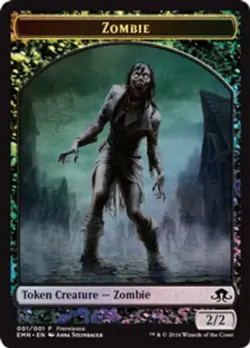 [4x] Zombie Token - Foil - Prerelease Promo - Near Mint, English - Eldritch Moon - Image 2