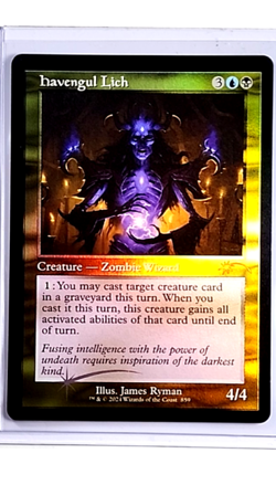 2024 Magic the Gathering SLD Secret Lair Drop Retro Frame Foil 859 Havengul Lich - Image 3