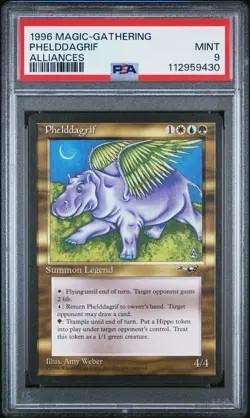 Phelddagrif 1996 Alliances Rare Vintage MTG Magic Card EDC PSA 9 Mint - Image 1
