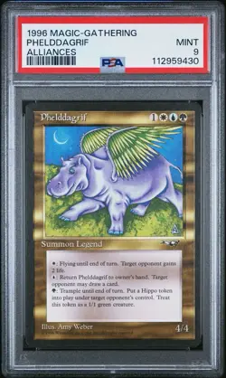 Phelddagrif 1996 Alliances Rare Vintage MTG Magic Card EDC PSA 9 Mint - Image 3