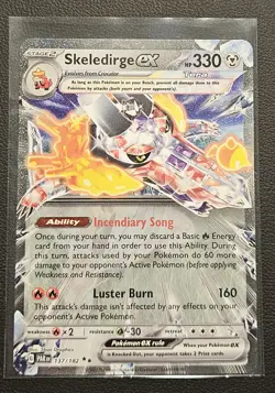 Pokemon Skeledirge EX Holo Double Rare Card 137/182 Paradox Rift NM Condition - Image 1