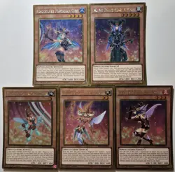 YuGiOh 5 Card Gold Rare Fruit Magician Girl Set 1st Edition - Image 1