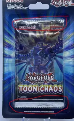 YuGiOh Toon Chaos 1st Edition Booster pack misprint blister US Exclusive Sealed - Image 11