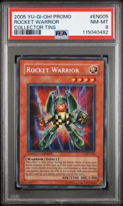 2005 Yu-Gi-Oh! Rocket Warrior CT2 Limited Edition Secret Rare PSA 8 - Image 3