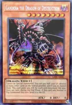 Yugioh Gandora The Dragon Of Destruction  LEDE-AE081 Secret Rare Asia English NM - Image 3