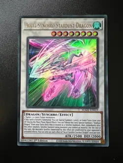 Accel Synchron Stardust Dragon MAZE-EN019 Ultra Rare 1st Ed Near Mint Yugioh - Image 1