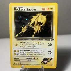 Rocket's Zapdos 15/132 Gym Challenge Unlimited Edition Holo PokÃ©mon Card - Image 1