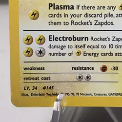 Rocket's Zapdos 15/132 Gym Challenge Unlimited Edition Holo PokÃ©mon Card - Image 4