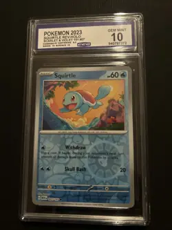 Pokémon TCG Squirtle 151 Reverse Holo Card 007/165 Scarlet & Violet CCG GemMT 10 - Image 1