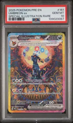 Umbreon ex PSA 10 Prismatic Evolution 161 Gem Mint Pokemon Card Modern Grail!!! - Image 1