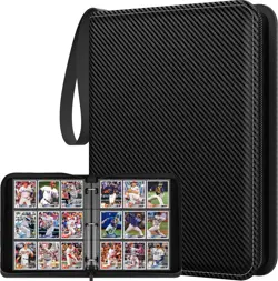 Trading Card Binder with Sleeves, 9 Pocket Trading Card Binder Premium 720 Doubl - Image 1