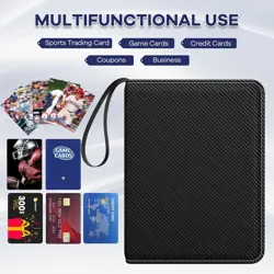 Trading Card Binder with Sleeves, 9 Pocket Trading Card Binder Premium 720 Doubl - Image 6