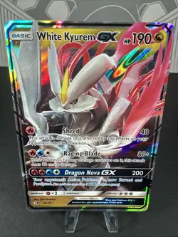 Pokemon Card - White Kyurem GX Dragon Majesty 48/70 Ultra Rare NM - Image 1