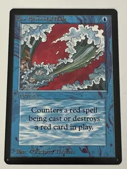 Magic the Gathering MTG Beta Blue Elemental Blast NM-  (Beta Bob) - Image 1