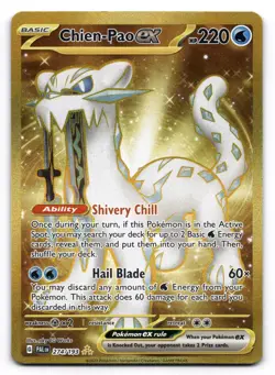 Chien-Pao ex NM GOLD Paldea Evolved 274/193 pokemon TCG Holo - Image 1