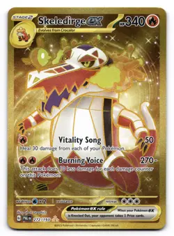 Skeledirge ex NM GOLD Paldea Evolved 272/193 Pokemon TCG Holo - Image 1