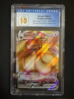 CGC 10 Pristine Pokemon TCG Eevee VMAX SWSH087 Shining Fates ETB Promo Old Label - Image 1