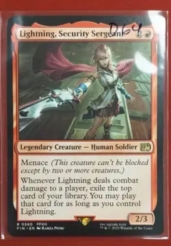 Lightning, Security Sergeant | Final Fantasy | NM | MTG I R 0560 - Image 1