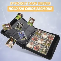 9 Pocket Card Binder, Premium Zip Trading Card Binder, 720 Double Sided Pocket P - Image 3